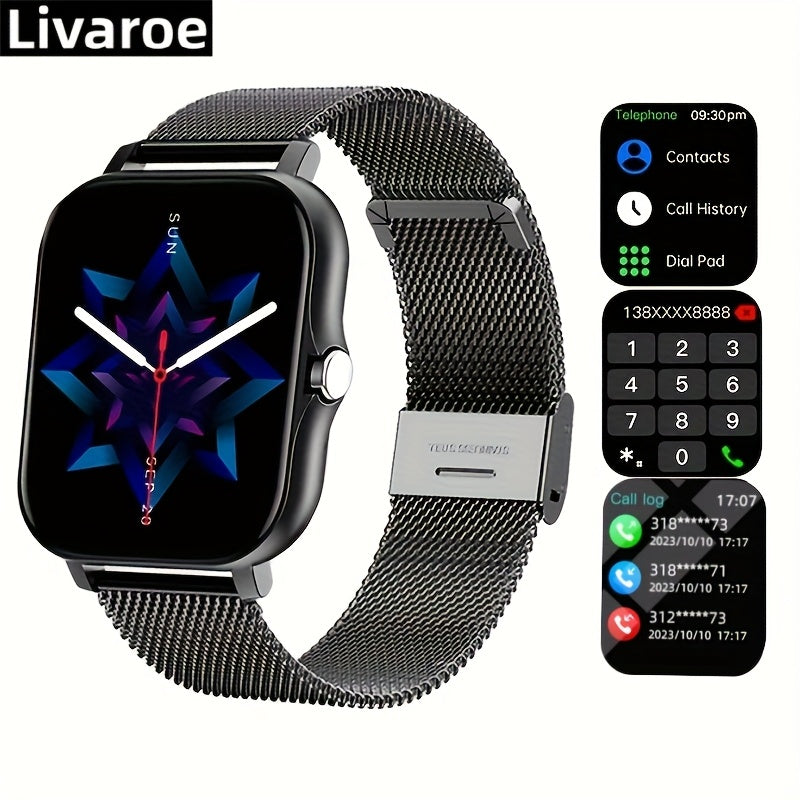 Smartwatch, Men's/Women's Watch, Call & Message Alerts, Large Screen Display, Multi-Sport Modes for Fitness Activities