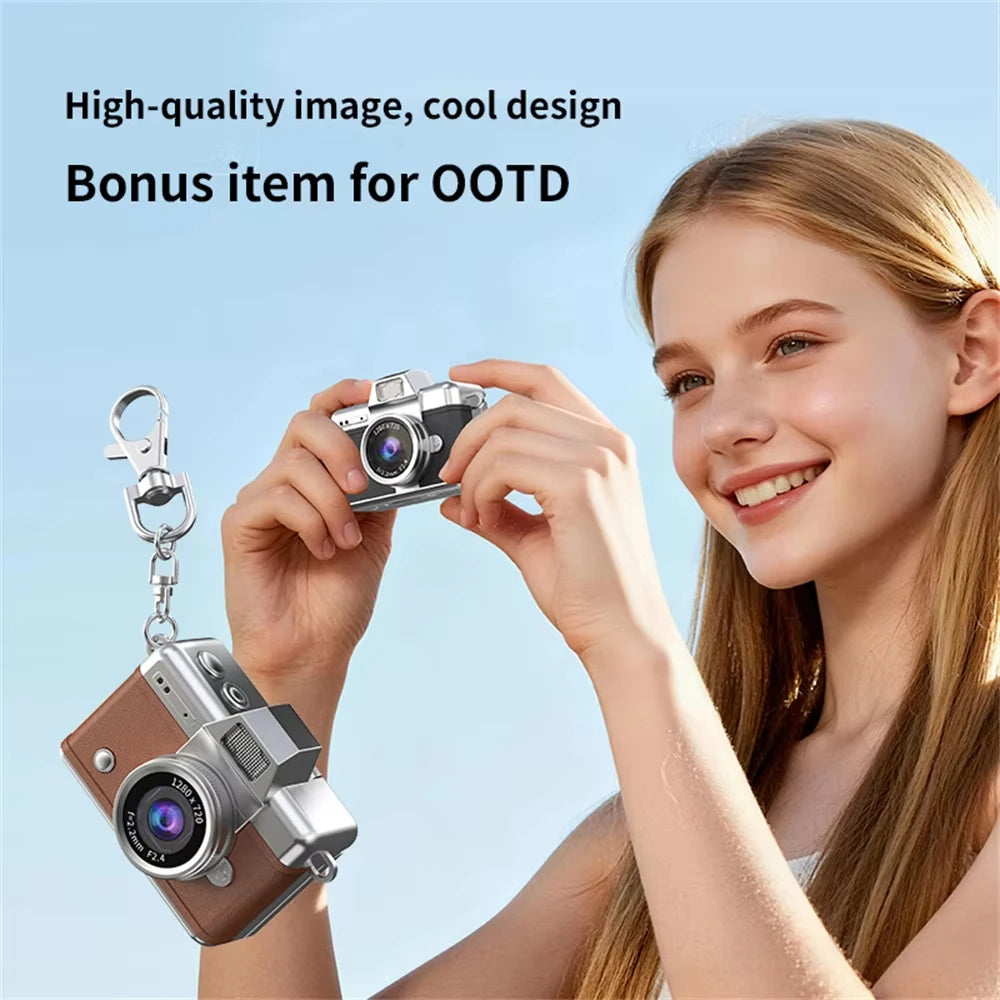 كاميرا ماجيكام الصغيرة بحجم سلسلة المفاتيح، شاشة قابلة للطي 1.47 بوصة، كاميرا رقمية صغيرة الحجم بتقنية CCD، كاميرا فيديو عالية الدقة، مسجل فيديو صغير جدًا