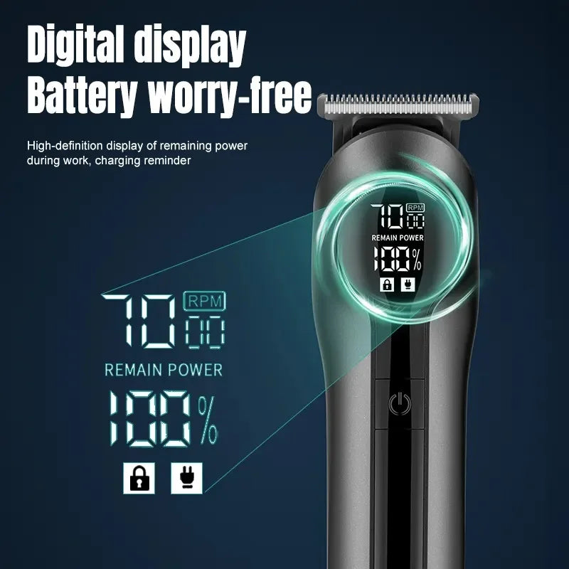 Xiaomi Youpin 6-in-1 Multifunctional Grooming Kit Hair Clipper With Digital Display High Power Electric Shaver Nose Hair Trimmer