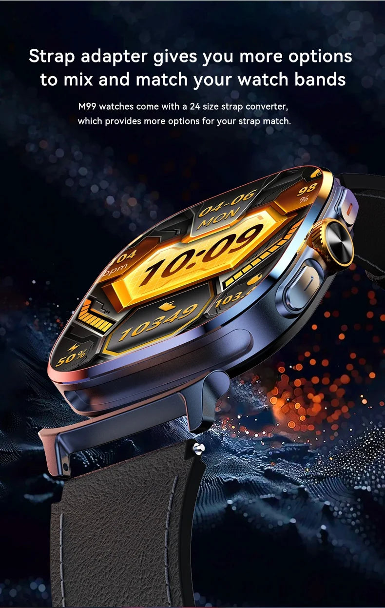 ساعة M99 الذكية الأصلية، شاشة AMOLED مقاس 2.4 بوصة، تدعم شريحة SIM 4G/5G، نظام تحديد المواقع العالمي (GPS)، واي فاي، كاميرا قابلة للدوران 190 درجة، تعمل بنظام أندرويد 10.0 للألعاب.