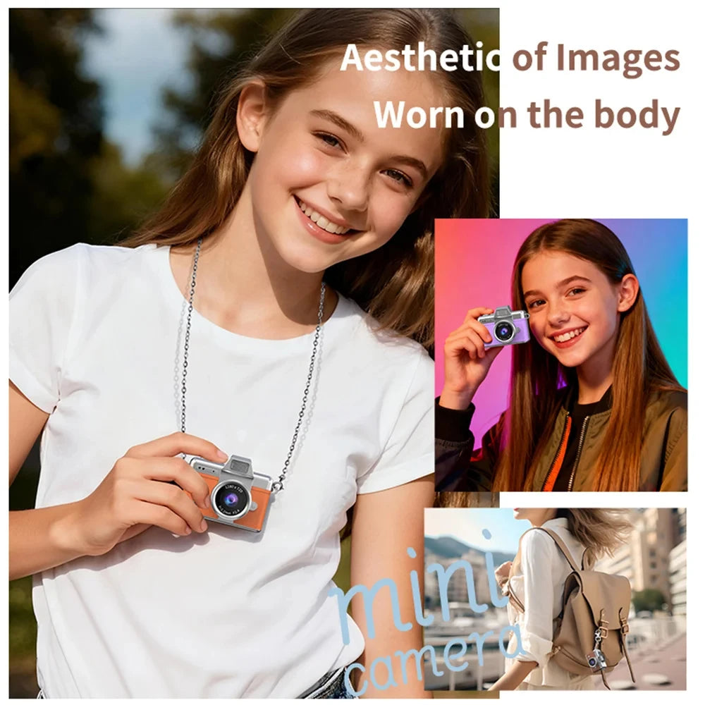 كاميرا ماجيكام الصغيرة بحجم سلسلة المفاتيح، شاشة قابلة للطي 1.47 بوصة، كاميرا رقمية صغيرة الحجم بتقنية CCD، كاميرا فيديو عالية الدقة، مسجل فيديو صغير جدًا