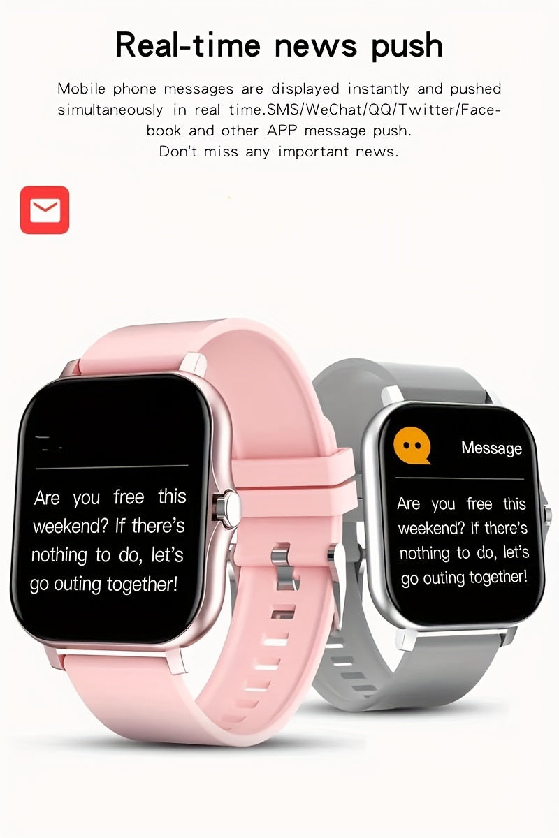 Smartwatch, Men's/Women's Watch, Call & Message Alerts, Large Screen Display, Multi-Sport Modes for Fitness Activities